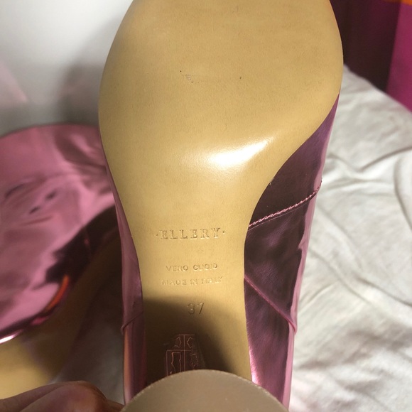 Ellery Pink Patent leather Jezebel ankle boots 37 - Picture 7 of 10